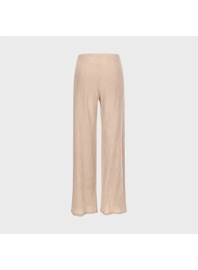 Брюки свободные широкие с фактурным принтом Zara, золотисто-охристый — фото 3