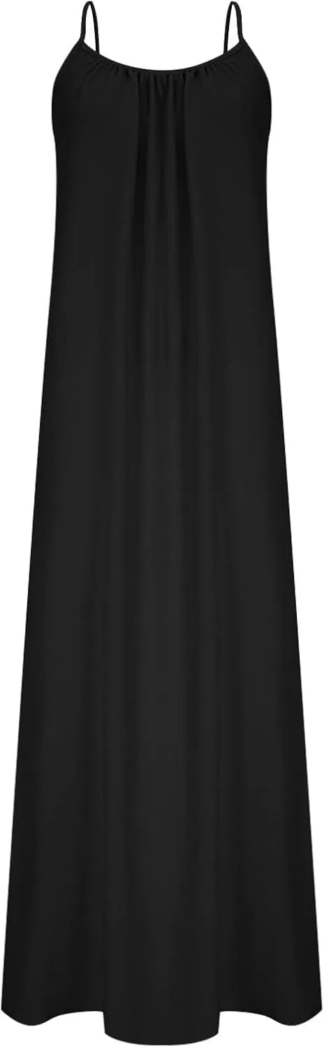 Женское летнее платье с открытой спиной Backless Cami, Black — фото 4