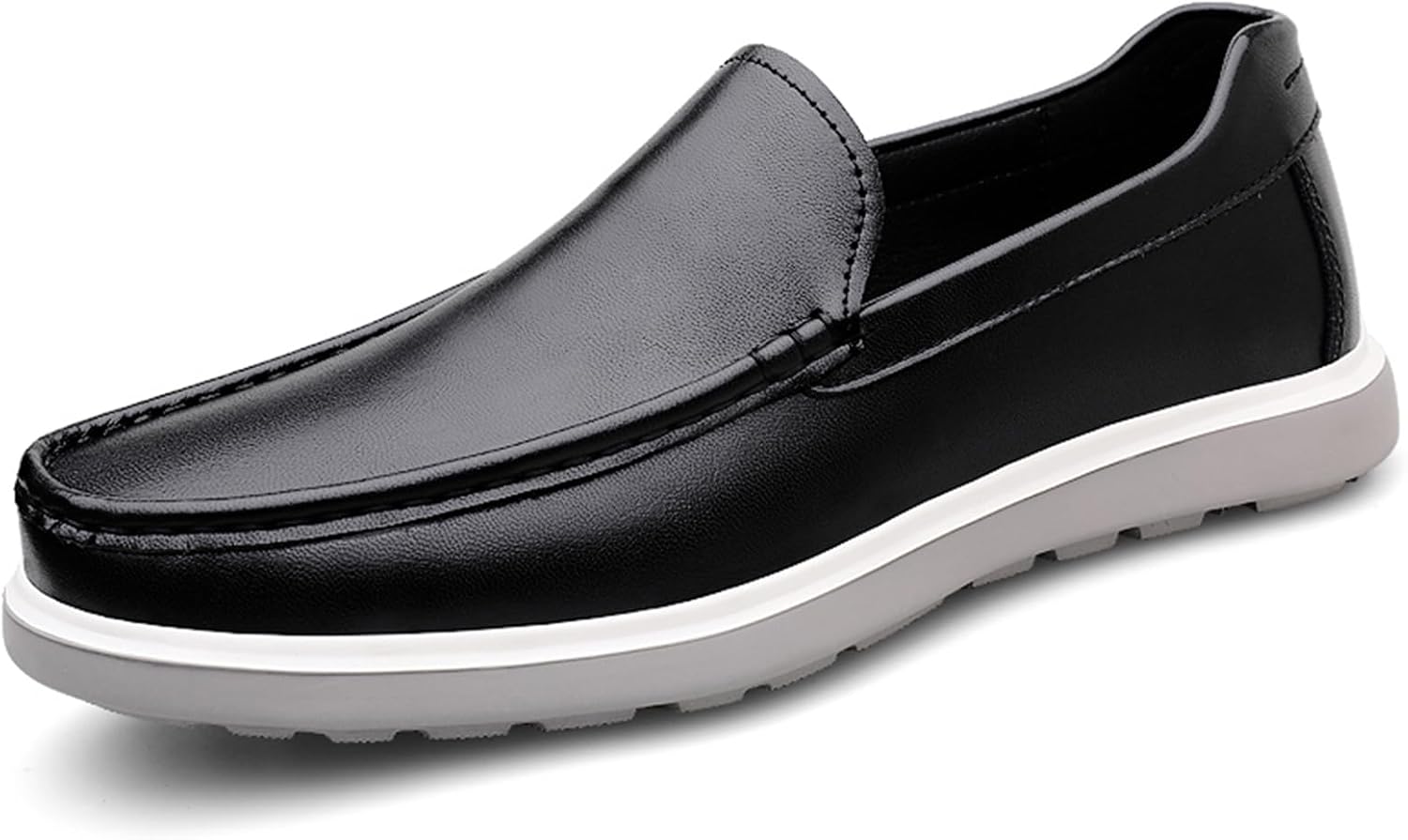 

Мужские повседневные туфли-лоферы Loafer Premium из натуральной кожи, без шнурков, легкие и дышащие Abborora, черный