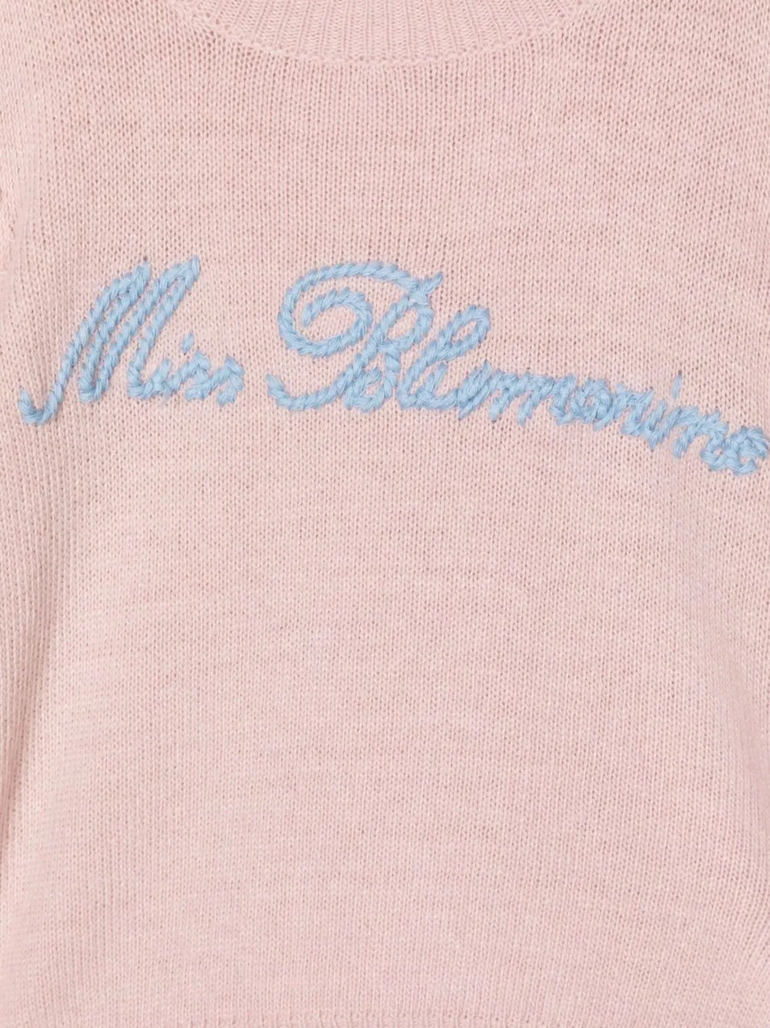 Свитшот с вышитым логотипом Miss Blumarine, розовый — фото 3