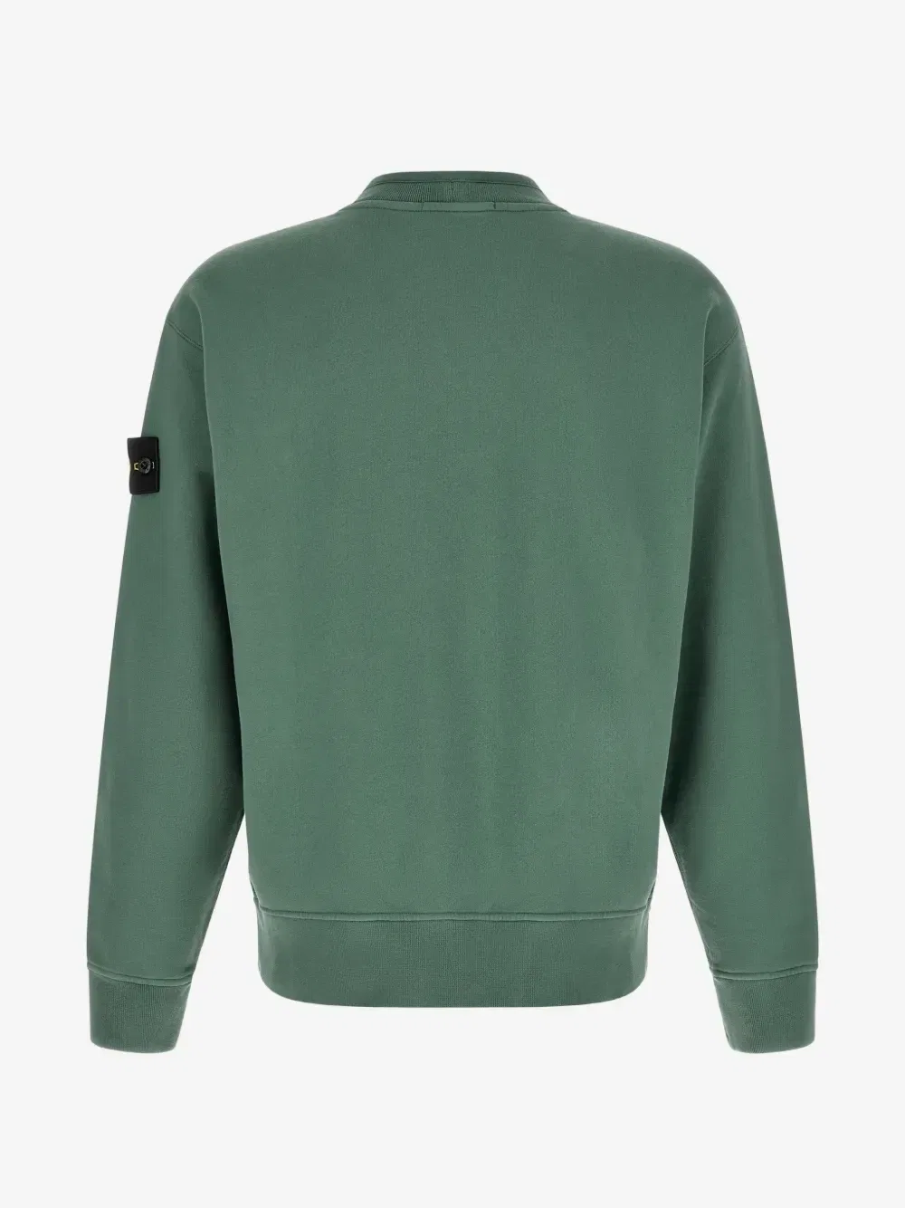 Свитшот из органического хлопка с начесом на флисе Stone Island, зеленый — фото 2