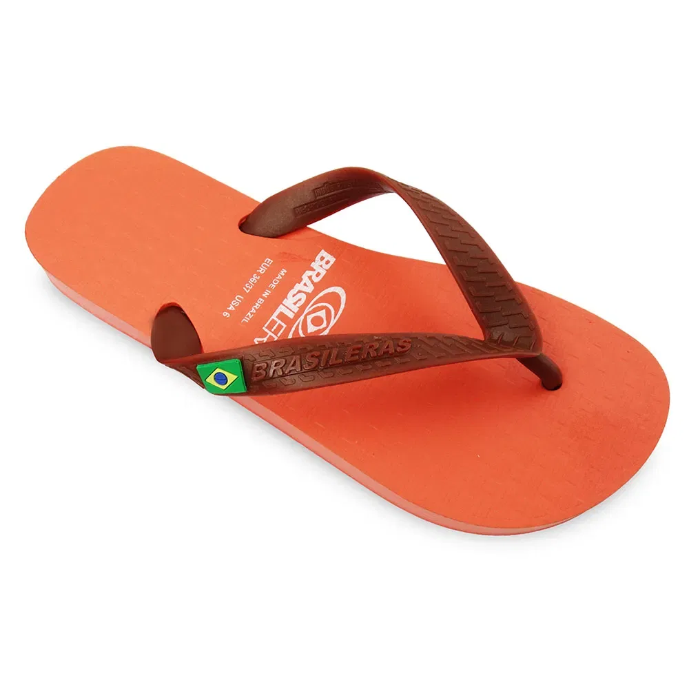 Детские шлепанцы для девочек с широкими ремешками Classic Combi Brasil NL Brasileras, Orange
