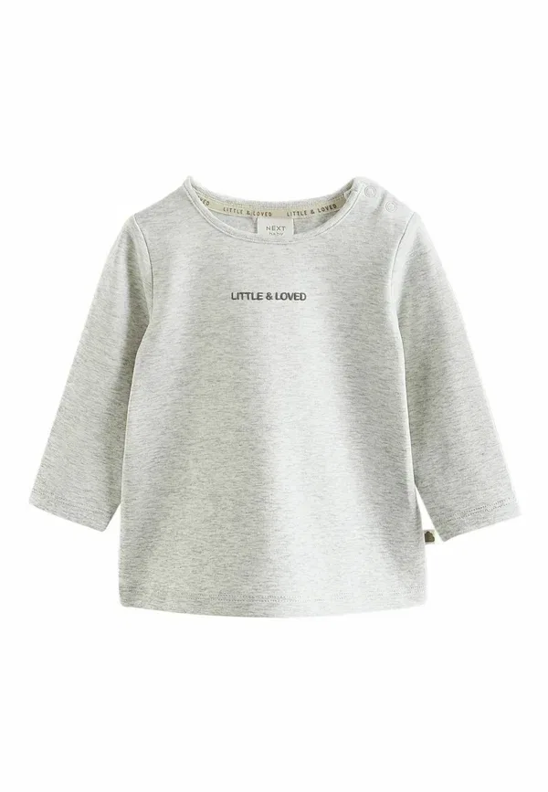 Комплект из 3 футболок с длинным рукавом, джерси, Regular fit long sleeve baby t-shirts 3 pack, Next, neutral grey, серый — фото 3
