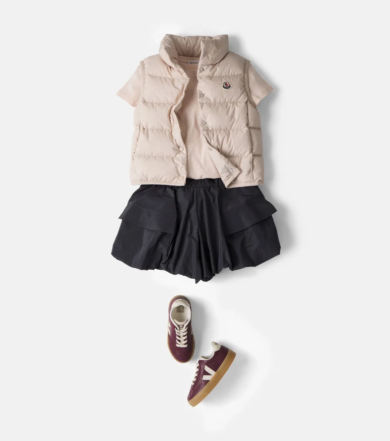 Пуховый жилет с наполнителем Moncler Enfant, розовый — фото 2
