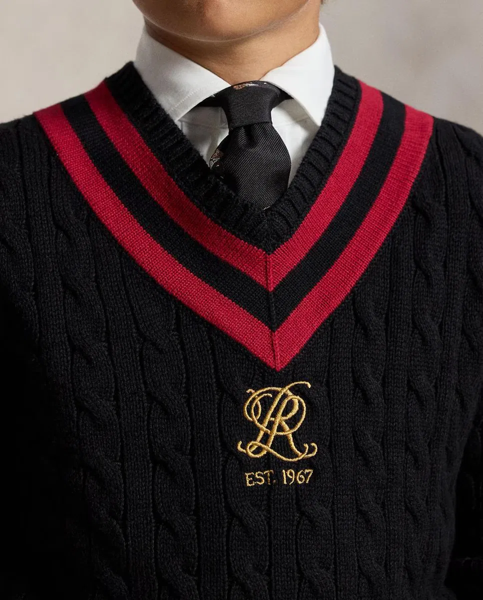 Джемпер с вышивкой, Unisex Críquet Logotipo, Polo Ralph Lauren, черный — фото 2