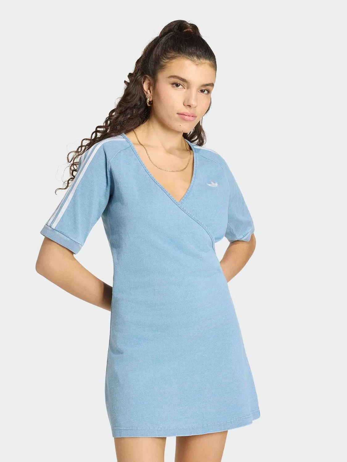 Платье джинсовое, модель Season 5, adidas Originals, светло-голубой деним