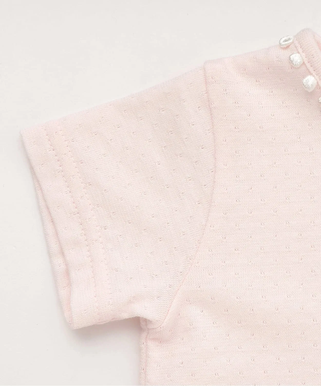 Детский боди-комбинезон с кружевом и вышивкой Sophie la girafe, Off White — фото 4