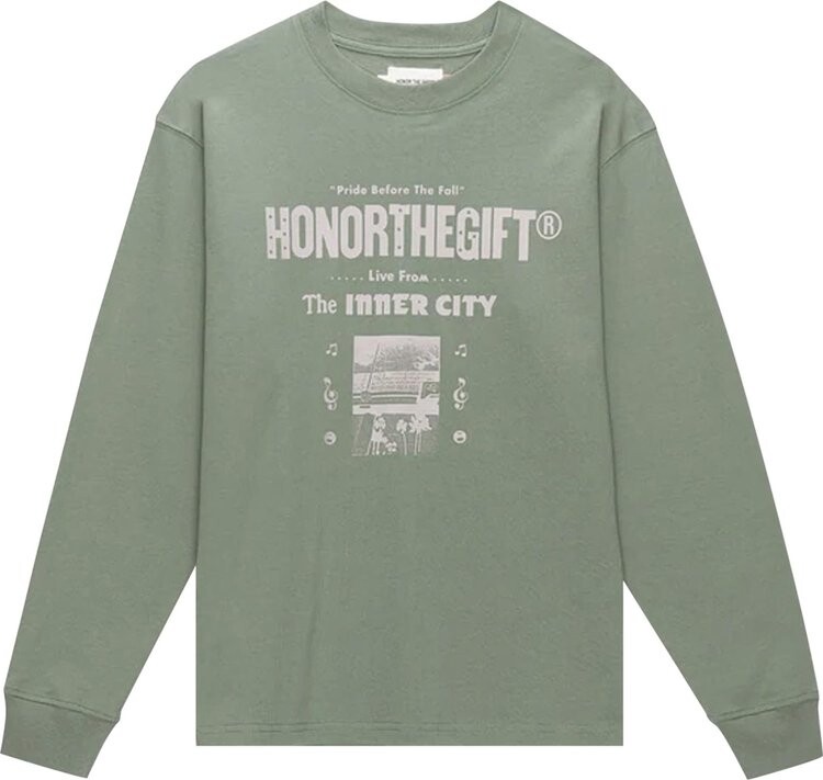 

Лонгслив Honor The Gift Stereo Long-Sleeve 'Sage', зеленый