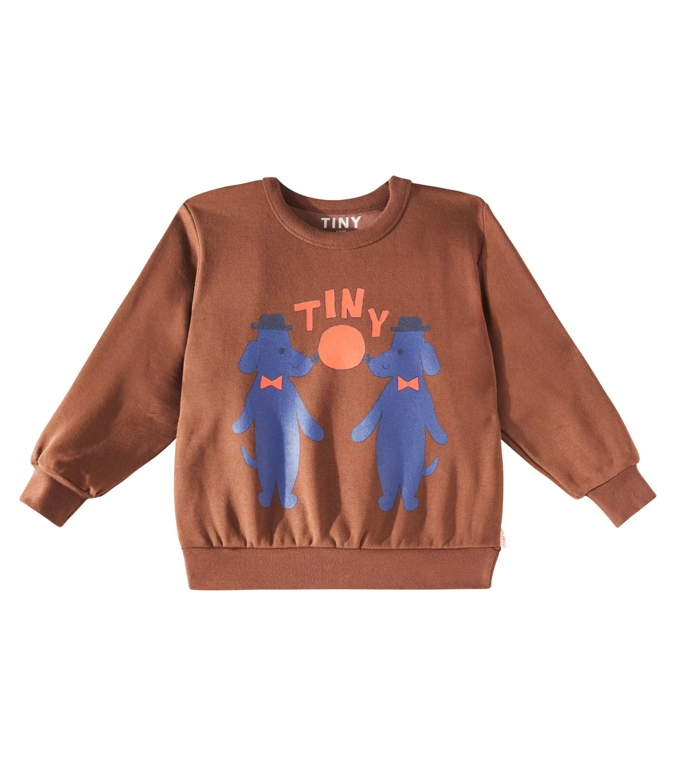 Свитшот хлопковый Tiny Dogs Tinycottons, коричневый