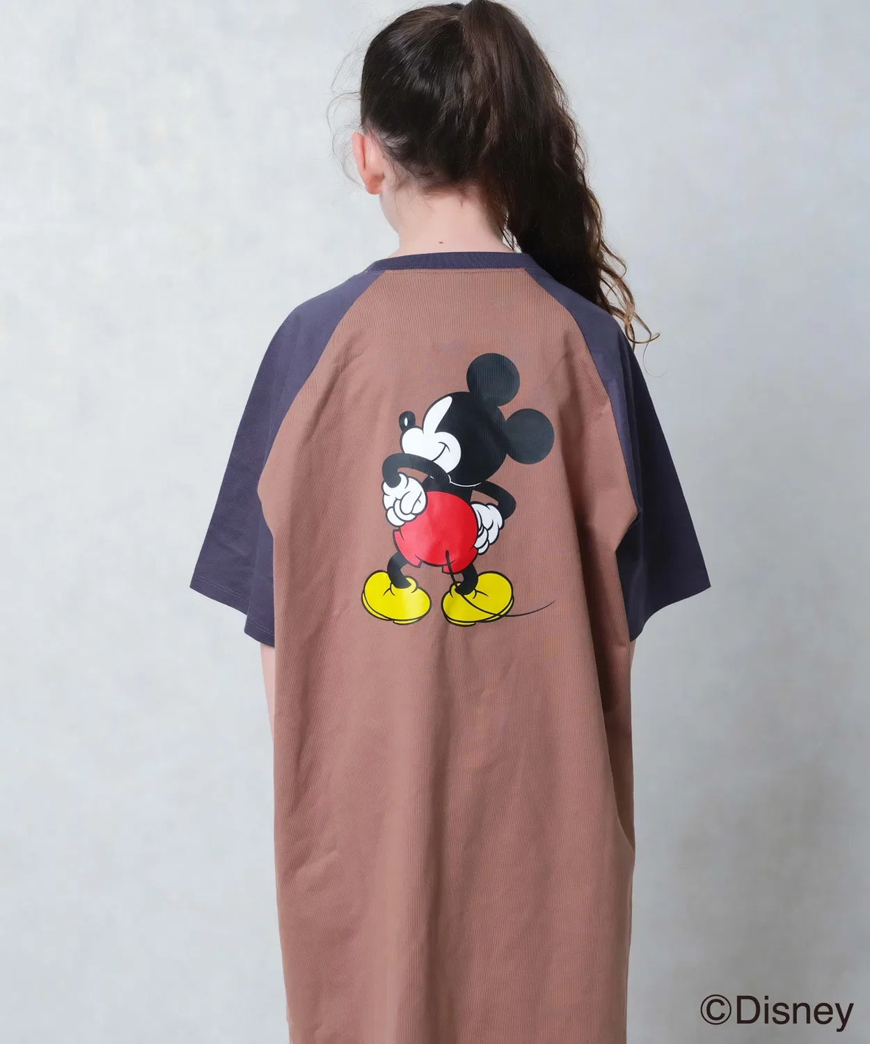 Детское платье оверсайз с принтом Mickey Disney, Мока