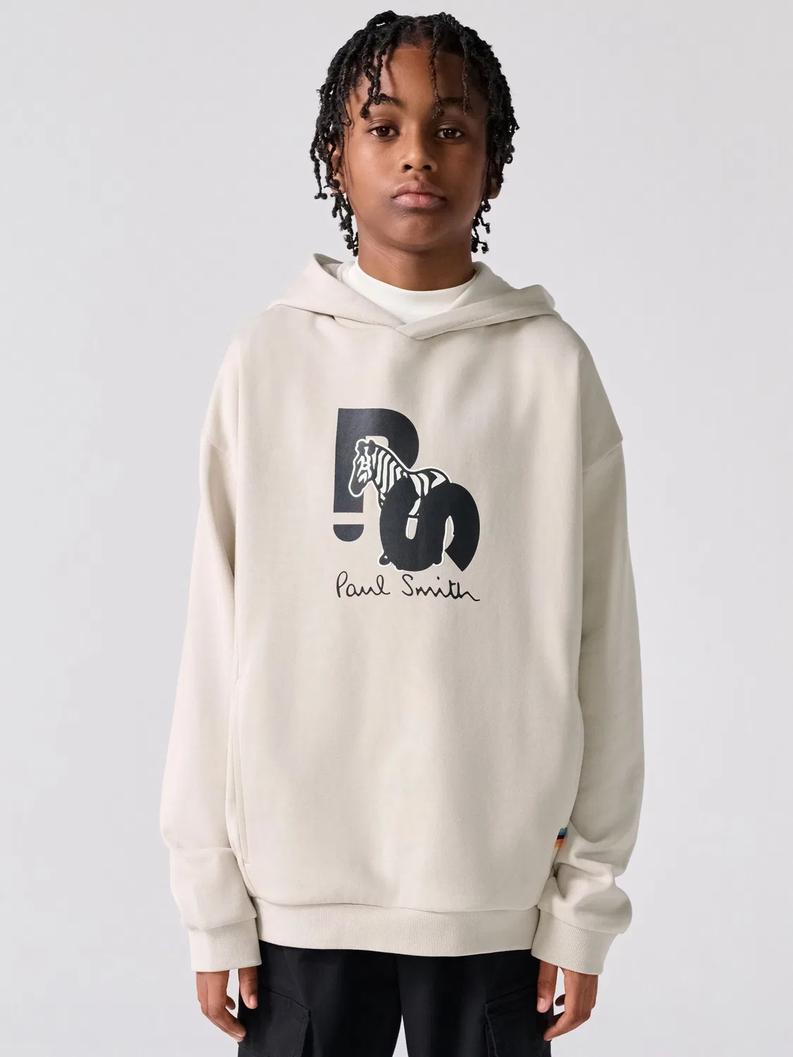 Худи Paul Smith Junior Zebra Graphic, Stone
