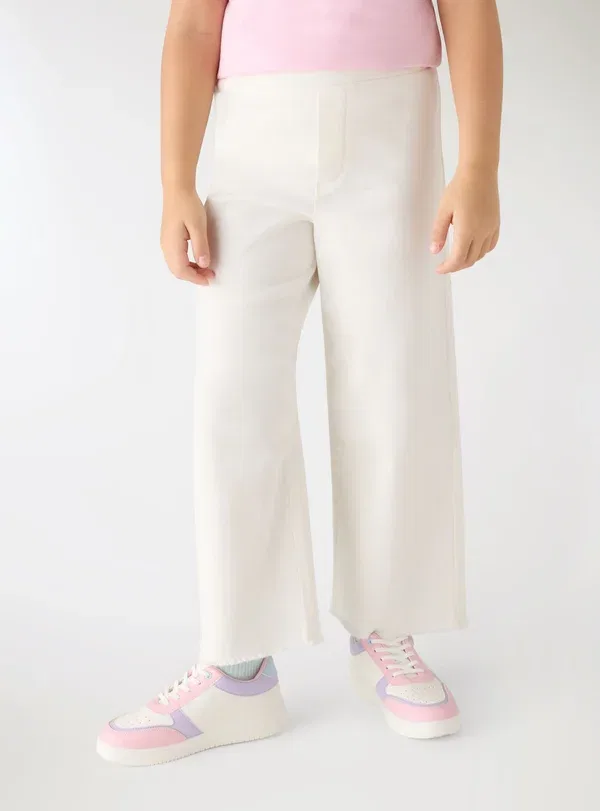 Брюки джинсовые Pantalon Terranova, Bianco Lana, белый — фото 2