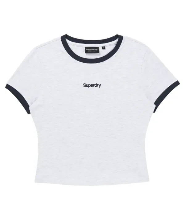 Футболка с воротником-гольф, Superdry, Light Melange Grey