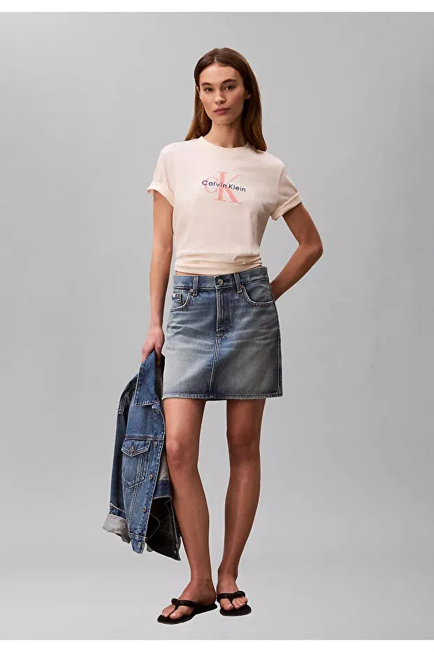Женская футболка с круглым вырезом Calvin Klein, Calico — фото 2