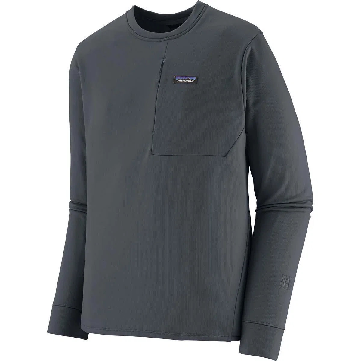 Технический флисовый свитер с микрогрид-подкладкой Patagonia R1 Thermal Crew, Smolder Blue — фото 3