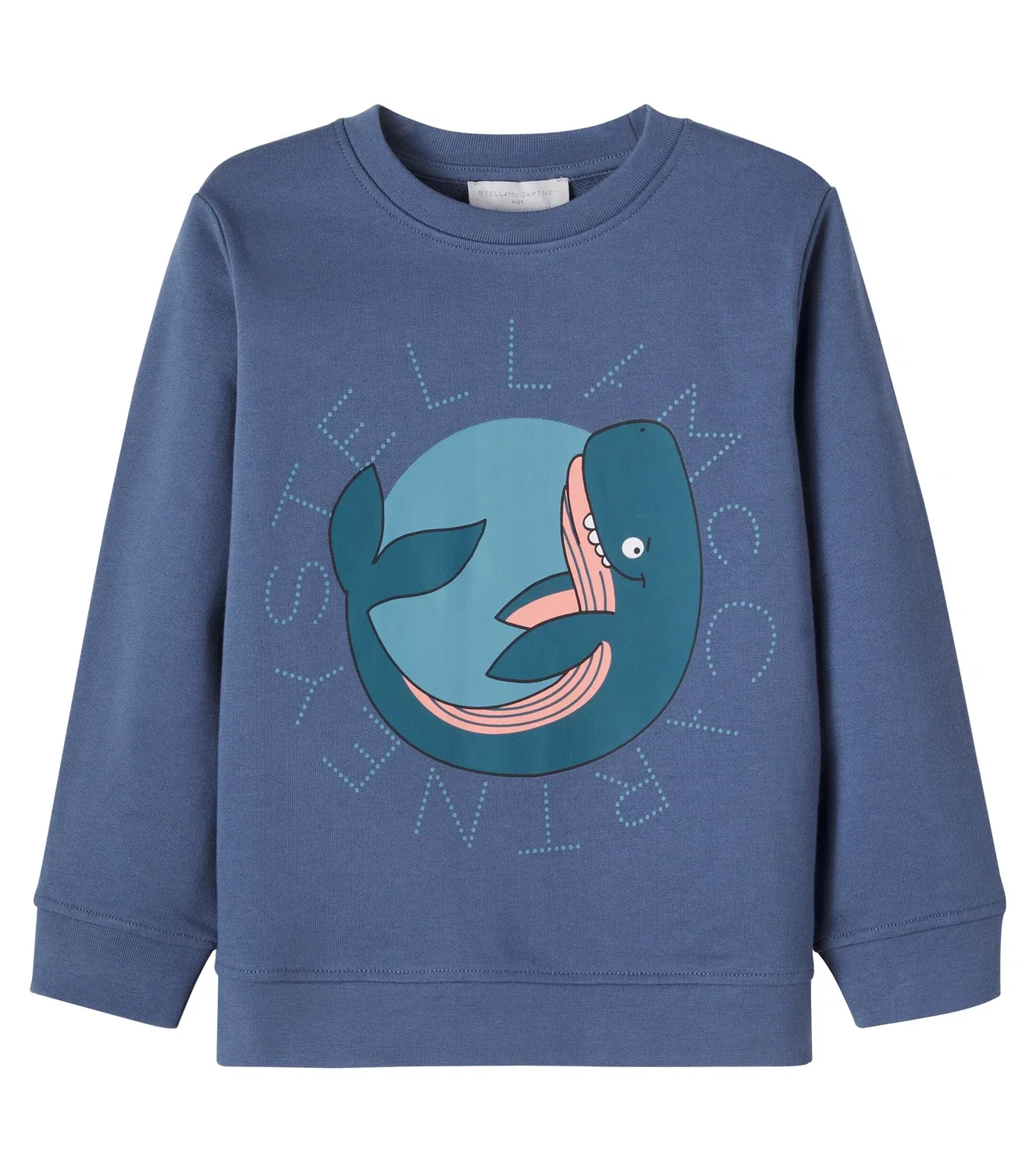 Свитшот из флиса с принтом Stella Mccartney Kids, синий