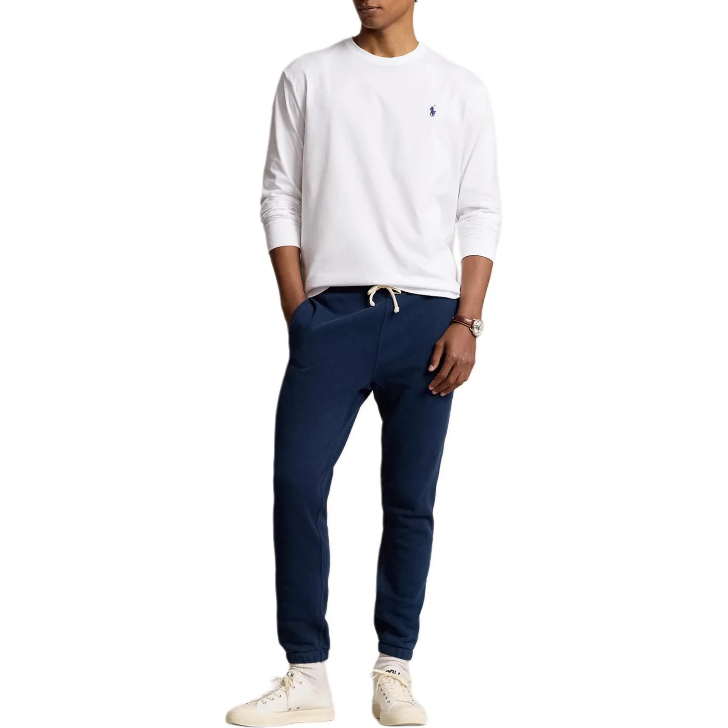 Футболка с длинным рукавом и круглым вырезом Polo Ralph Lauren, белый — фото 4