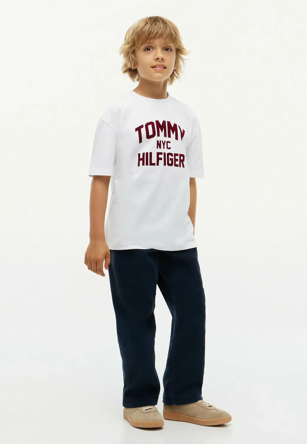 Футболка с круглым вырезом и логотипом - футболка с принтом Tommy Hilfiger, White