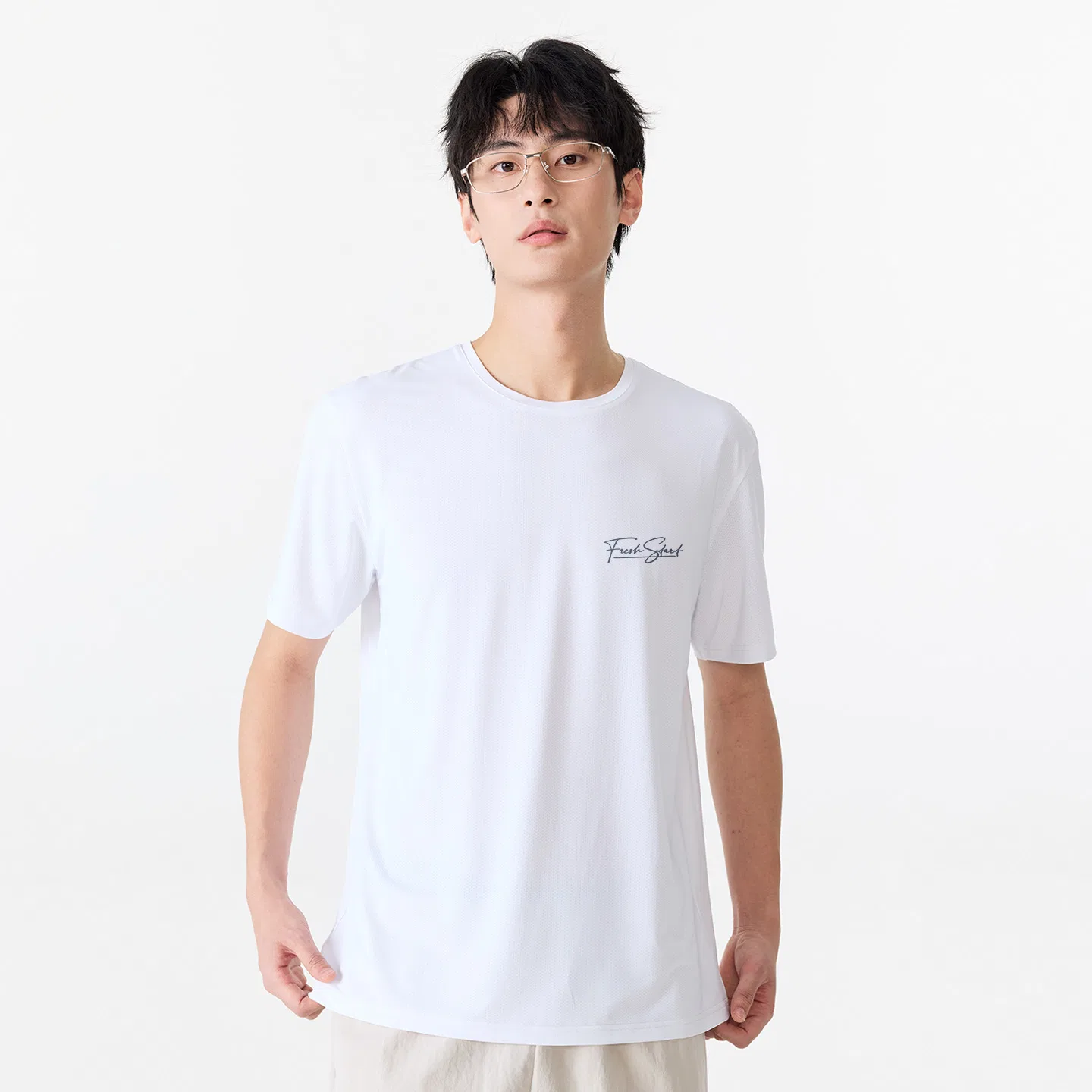 Футболка детская с коротким рукавом MINISO, Ice Silk Quick Dry Dark Gray — фото 4