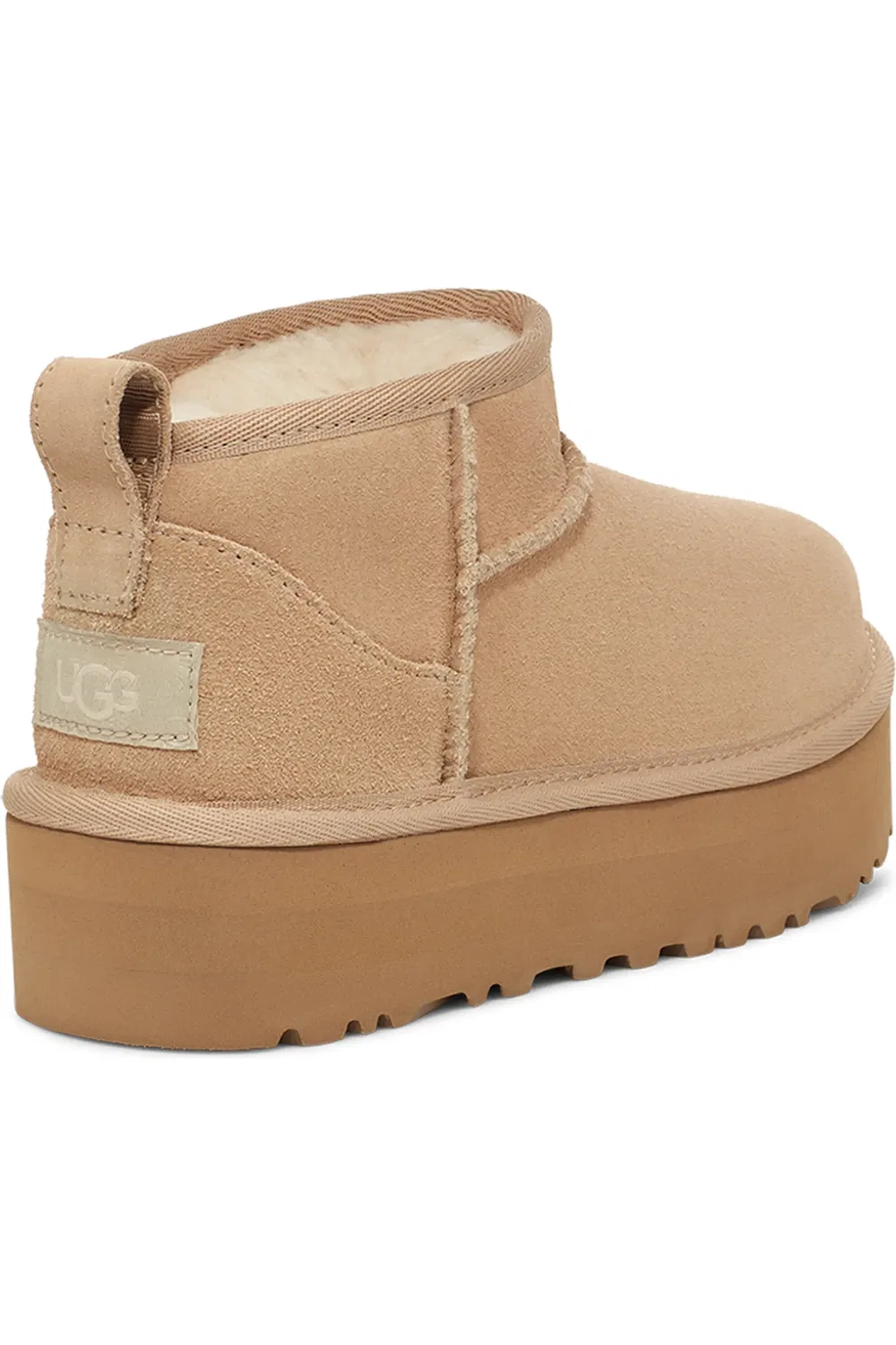 Детские ботинки на платформе Classic Ultra Mini Platform UGG, Sand — фото 2