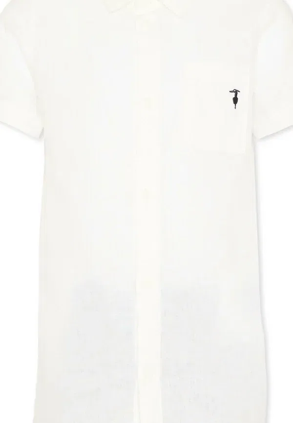 Спортивные брюки из льна Tru Trussardi Junior White, белый — фото 3