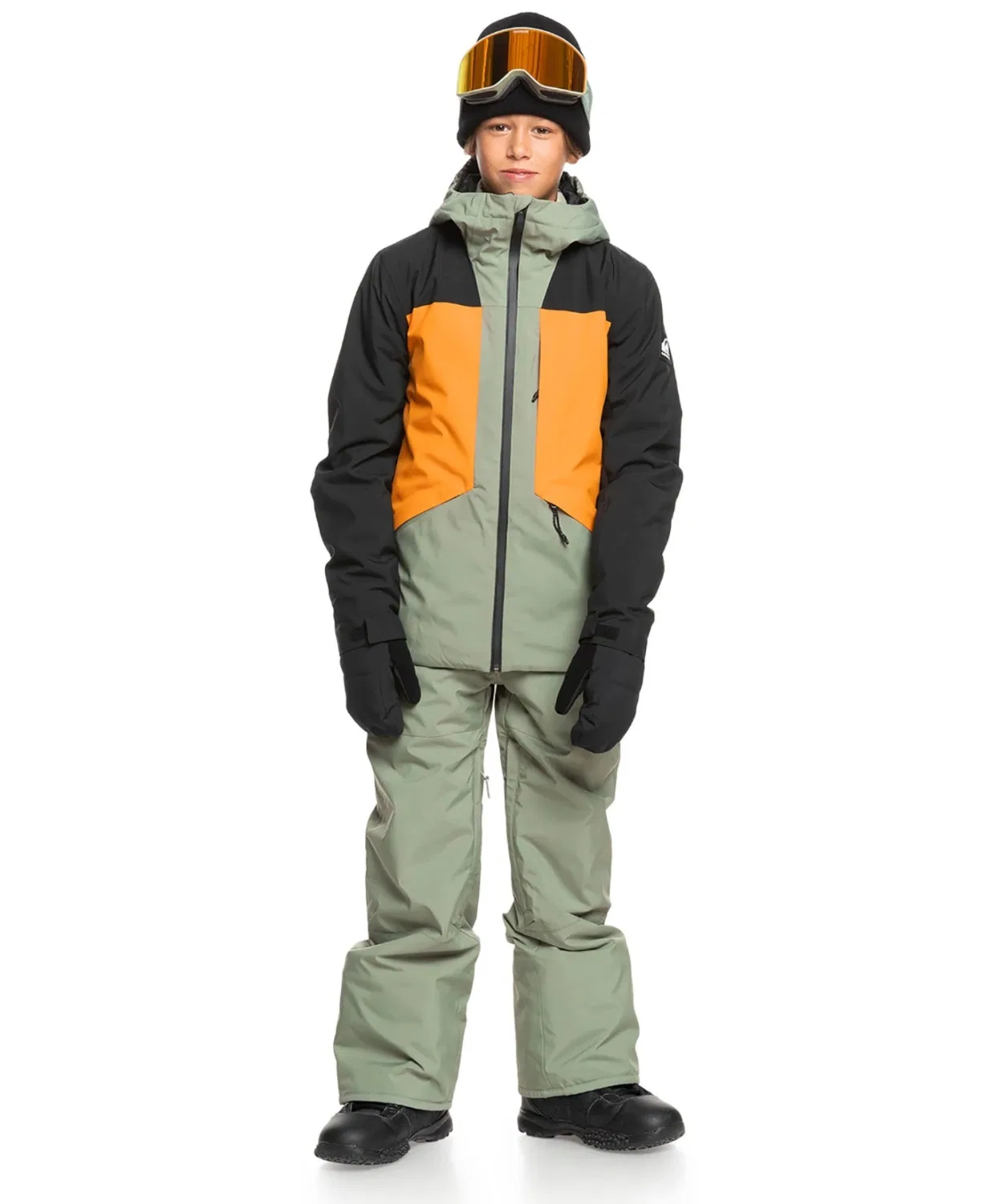 Детская горнолыжная куртка с водоотталкивающей пропиткой Quiksilver AMBITION YOUTH JK, Khaki