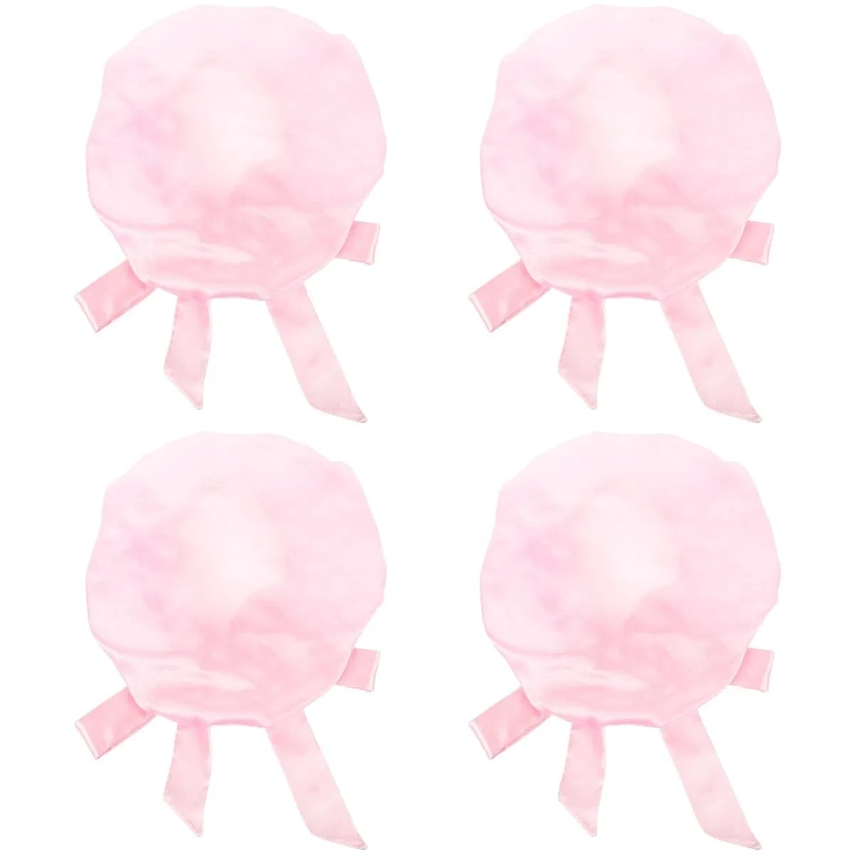 Шапочка для душаs, Silk Sleep Cap, Beavorty, 4 Pieces, 42x42cm, Rosa