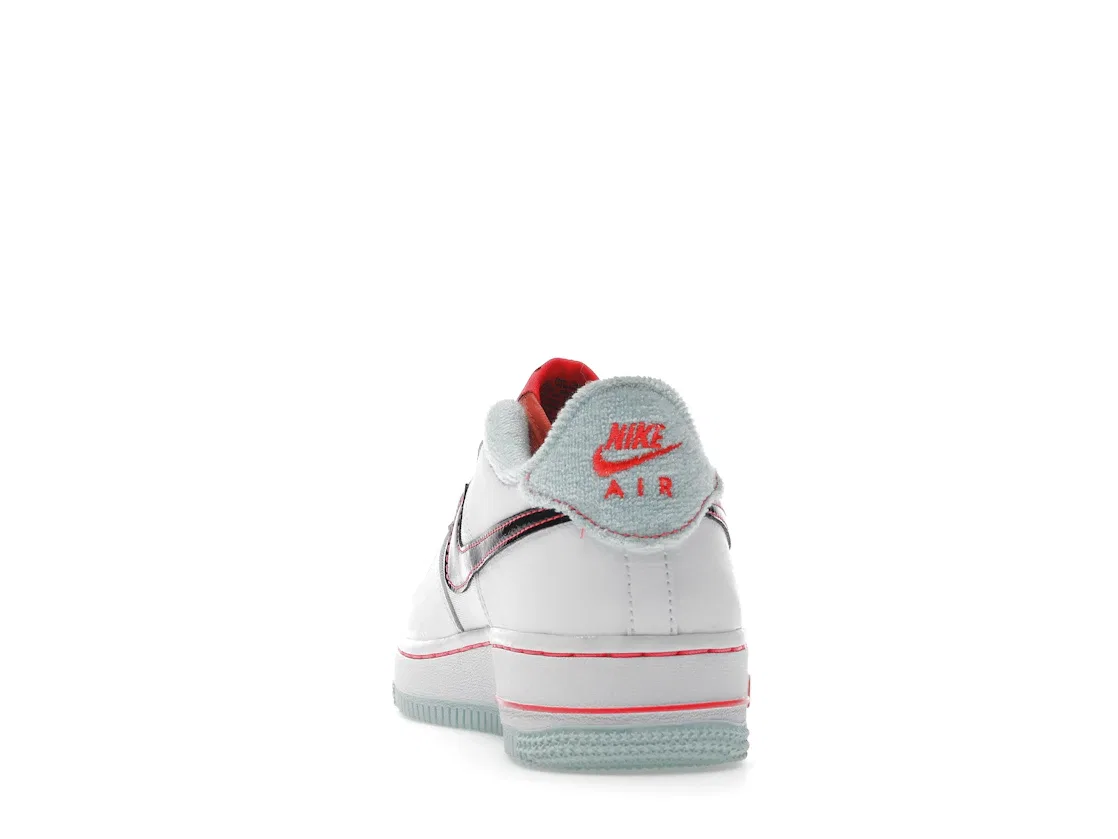 Детские кроссовки Lifestyle Nike Air Force 1 Low 07 LV8, White/Flash Crimson/Atomic Pink/Black — фото 4