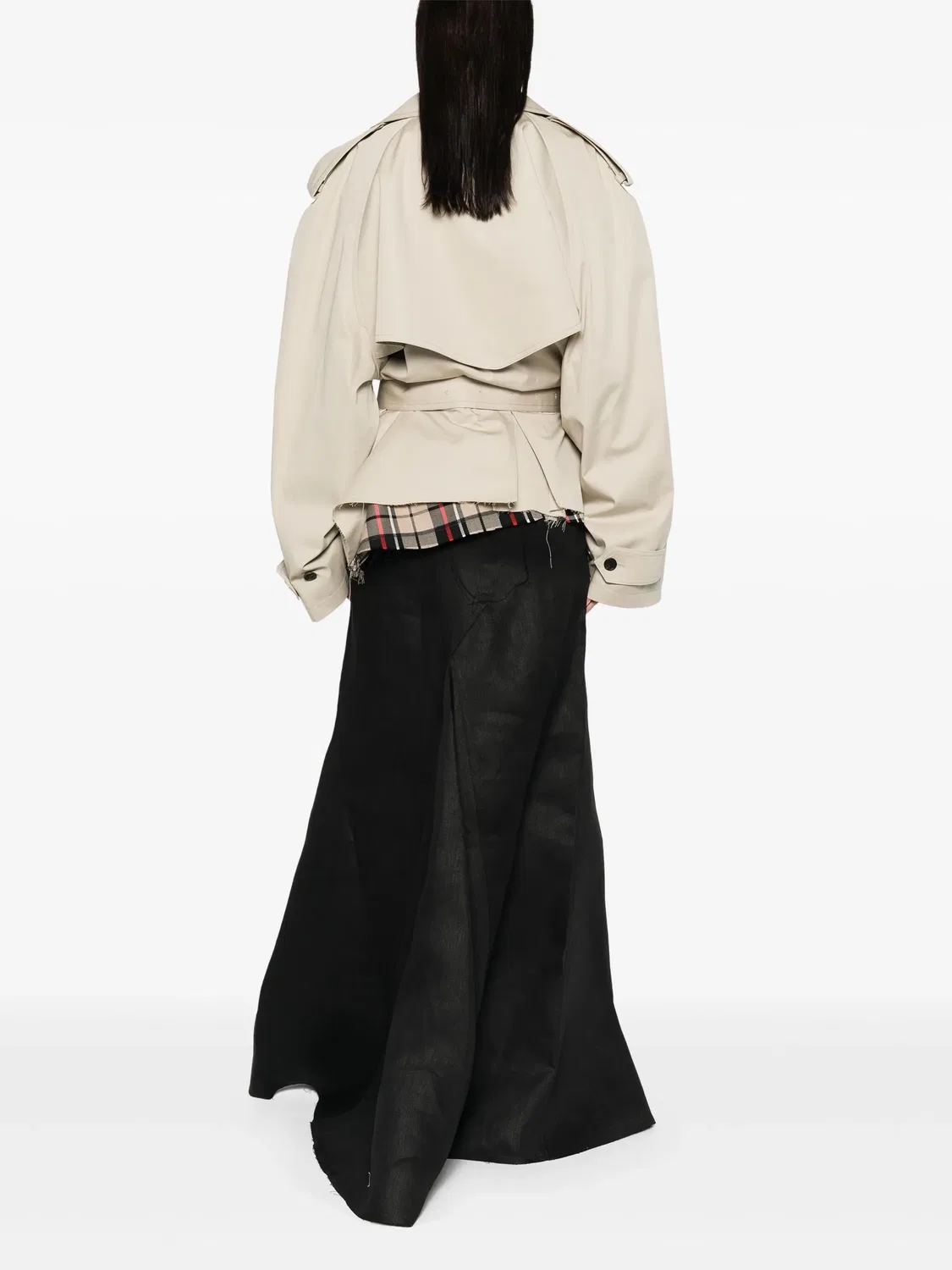Кройный тренч-кот Balenciaga, светло-бежевый — фото 2