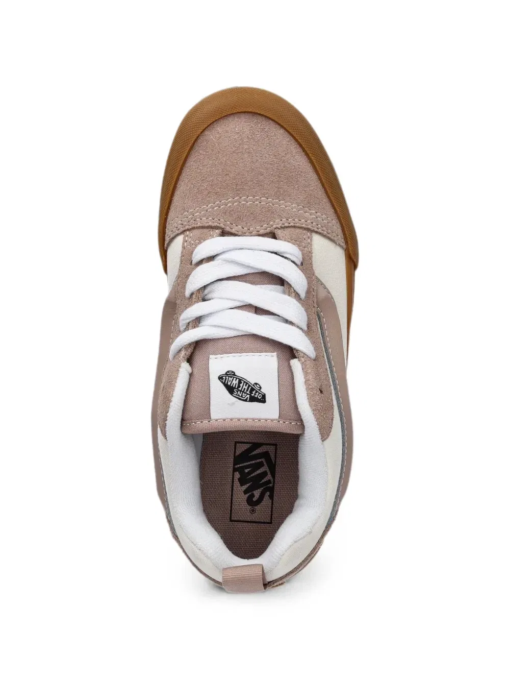 Низкие кеды Old Skool с замшевыми вставками Vans Kids, коричневый — фото 4