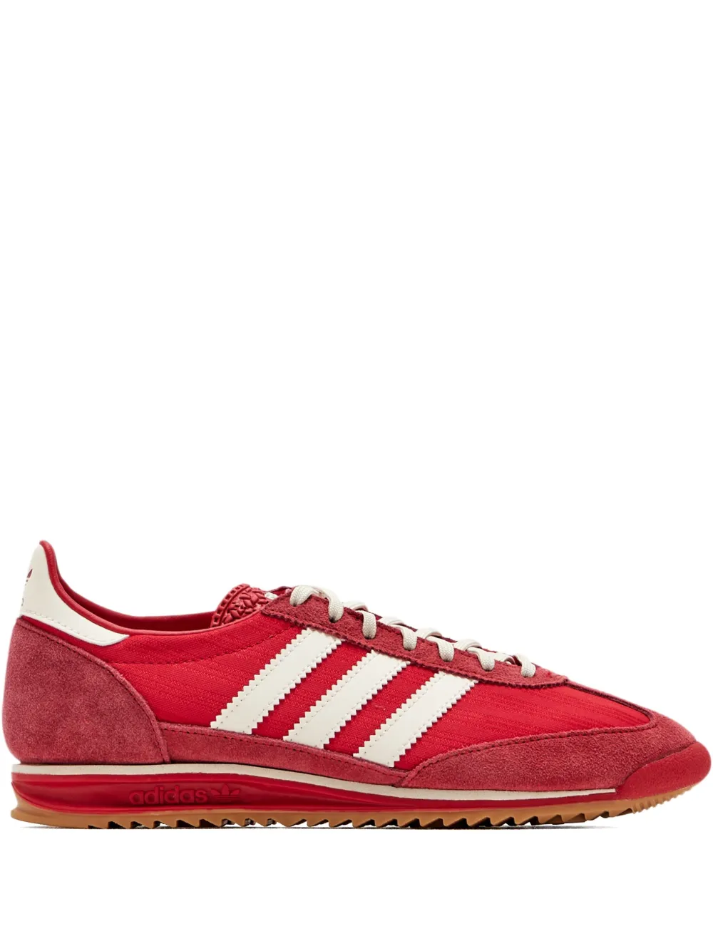 

Низкие кожаные кеды с тремя полосками adidas, красный