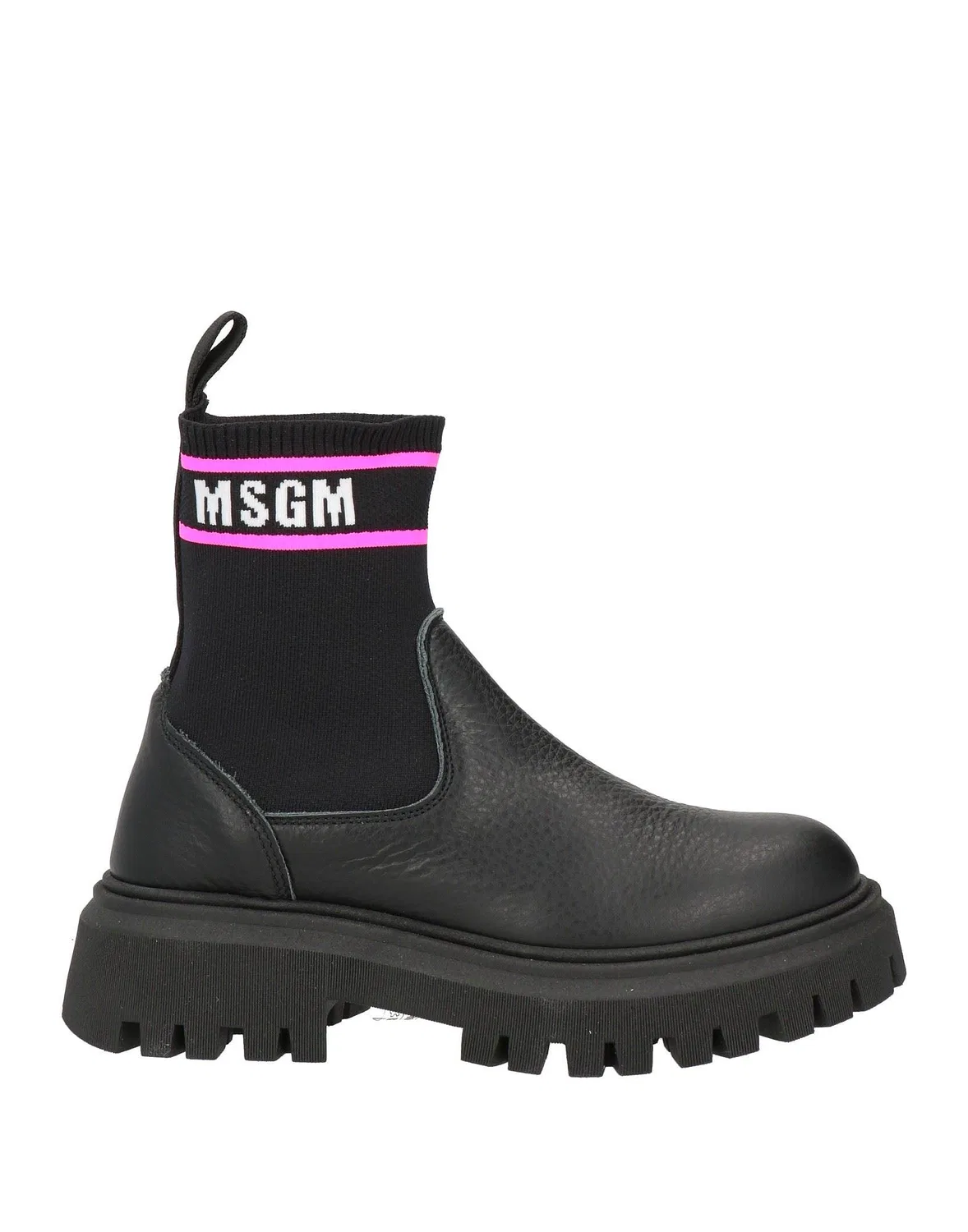 Детские ботинки на каблуке с принтом Msgm, черный