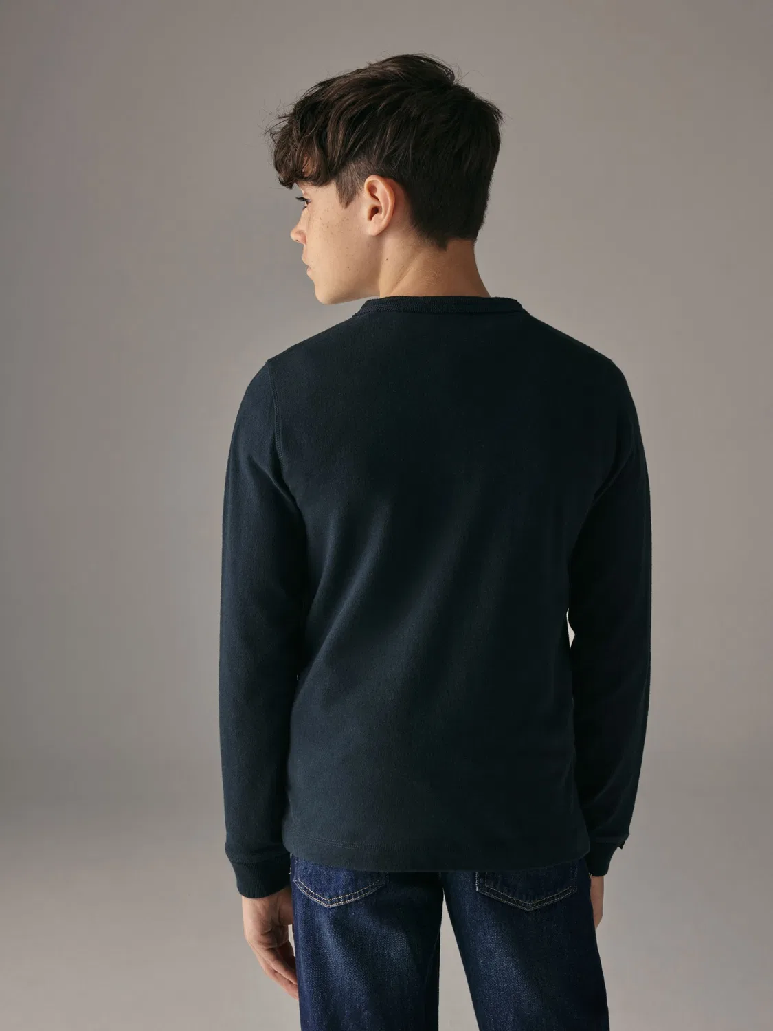 Футболка с длинным рукавом Henley Superdry, темно-синий — фото 2
