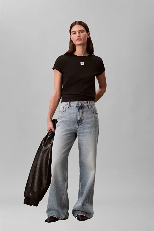 Женская футболка хлопковая с коротким рукавом Calvin Klein, Black