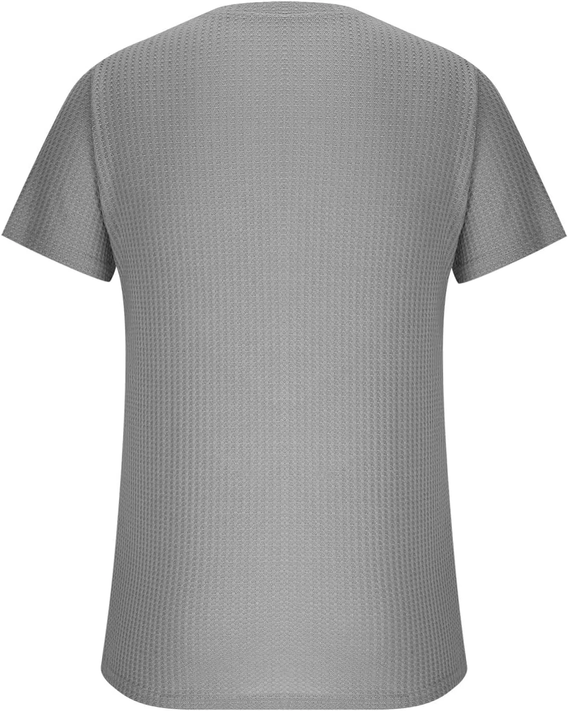 Мужская свободная футболка с вафельной текстурой, Gray — фото 3