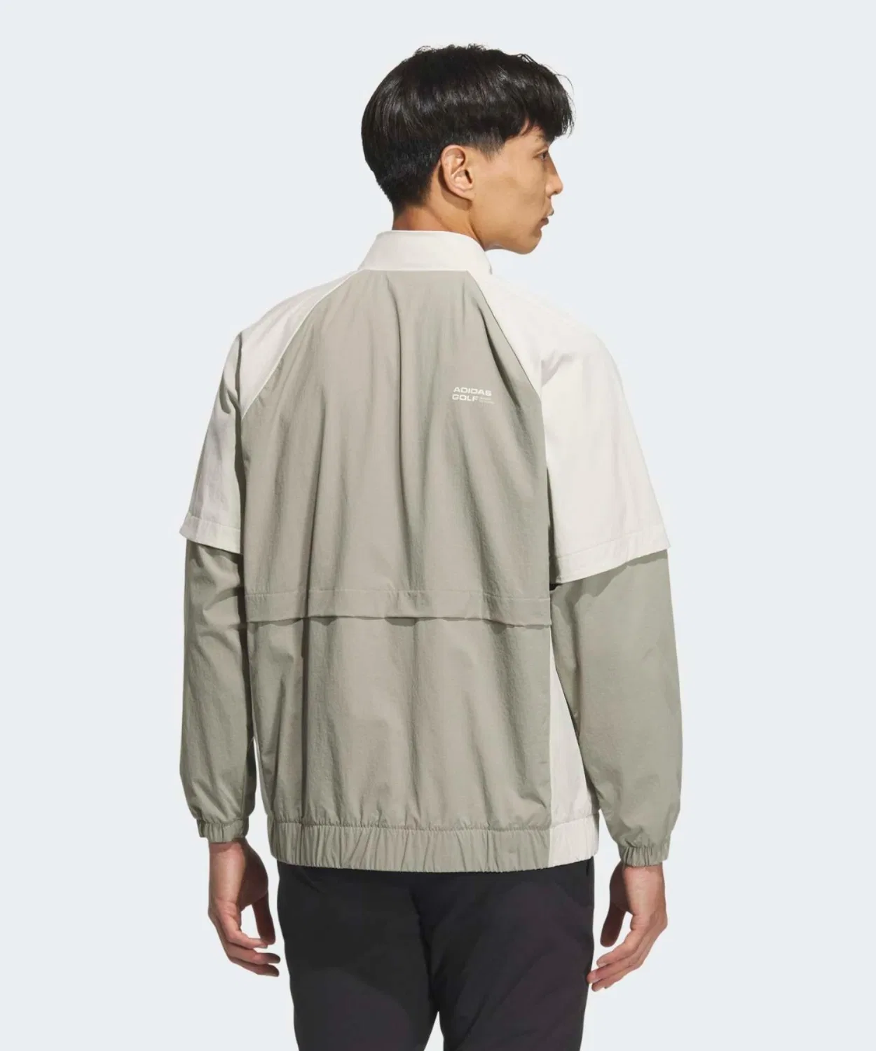 Мужская куртка свободного кроя с полной застежкой-молнией Track Full Zip Jacket Adidas, Beige — фото 2