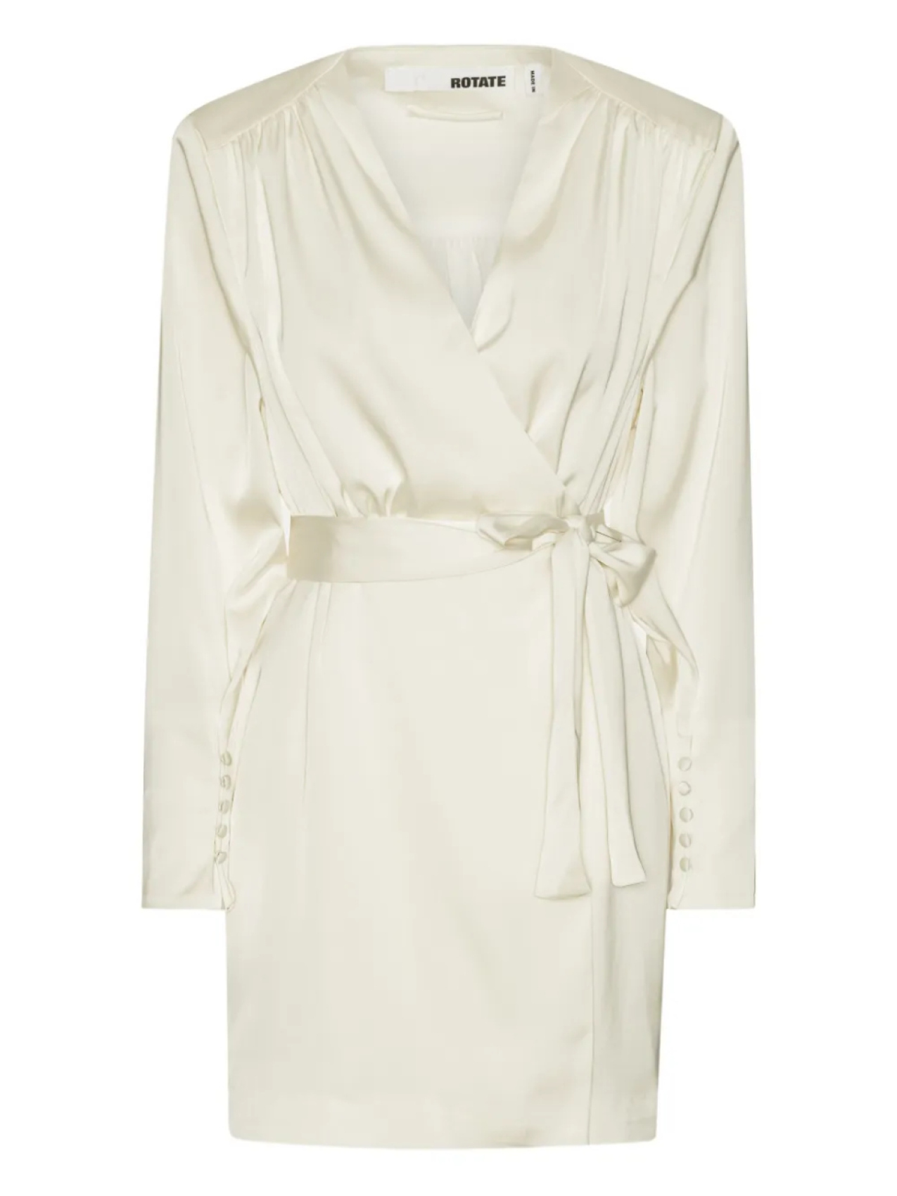 

ROTATE BIRGER CHRISTENSEN атласное платье мини, белый