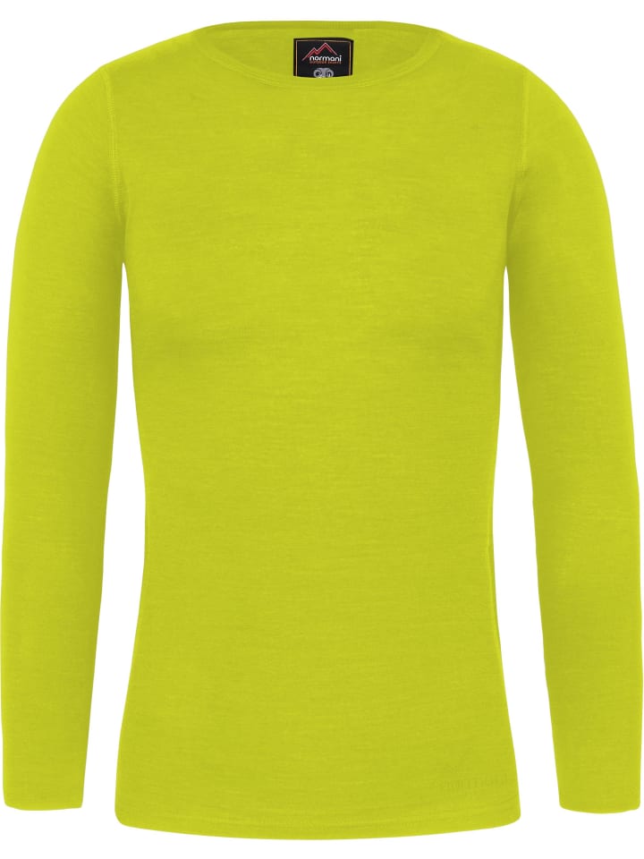 

Normani Outdoor Sports Женская рубашка с длинными рукавами из мериносовой шерсти, цвет Мандура, желтый