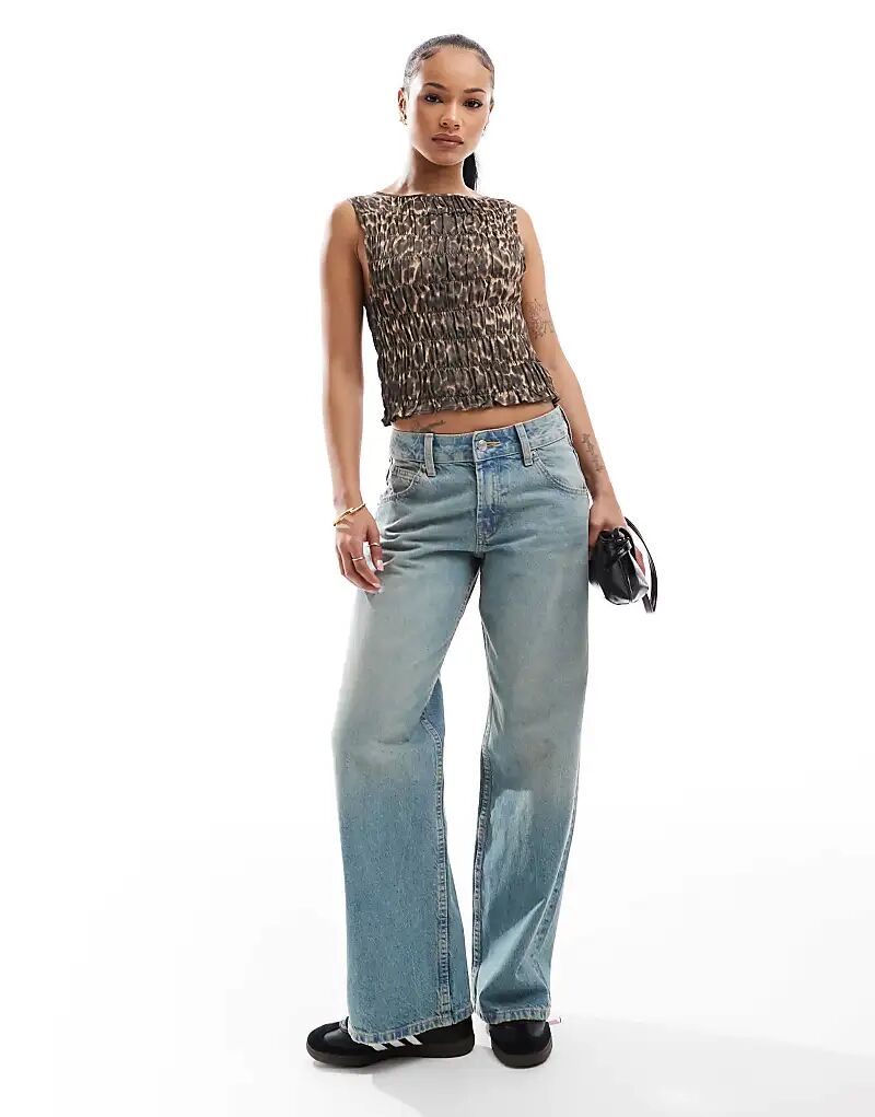 

Джинсы ASOS DESIGN Petite мешковатые, широкие, бледно-голубого цвета Asos Petite