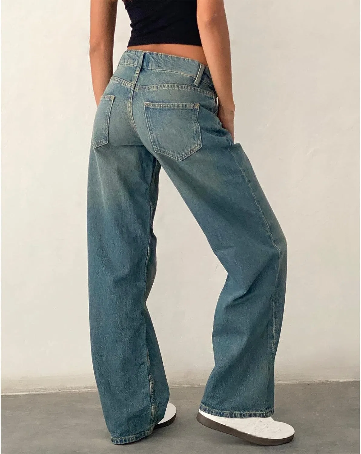 Джинсы свободные Women Wide Leg Jeans, Light Blue — фото 3