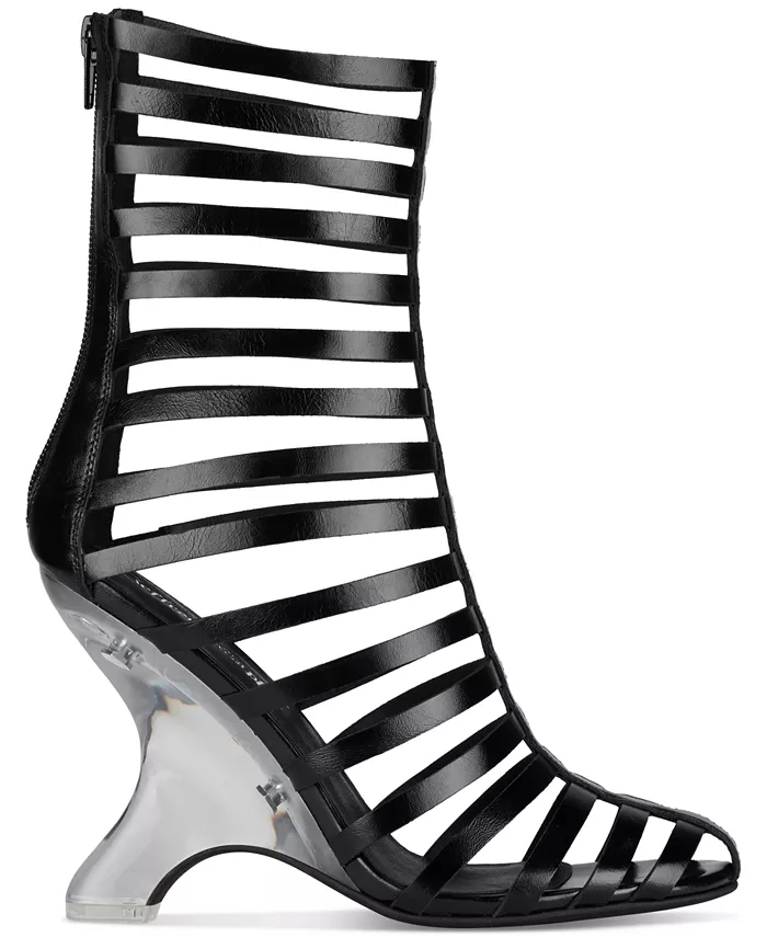 Сантоголд Скульптурные босоножки на высоком каблуке с ремешками Jeffrey Campbell, белый — фото 2
