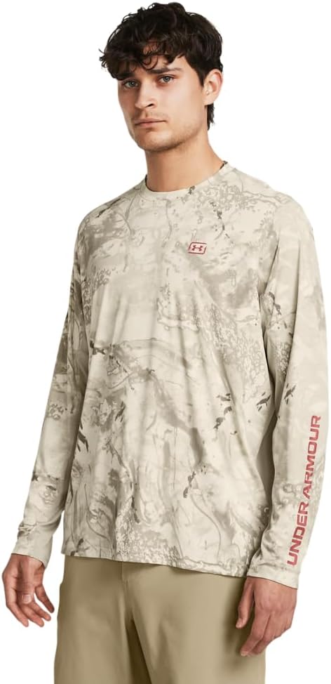 

Under Armour мужская футболка Iso-chill Shorebreak Camo с длинным рукавом, (289) Khaki Base/Khaki Base/Sedona Red, Красный, Under Armour мужская футболка Iso-chill Shorebreak Camo с длинным рукавом, (289) Khaki Base/Khaki Base/Sedona Red