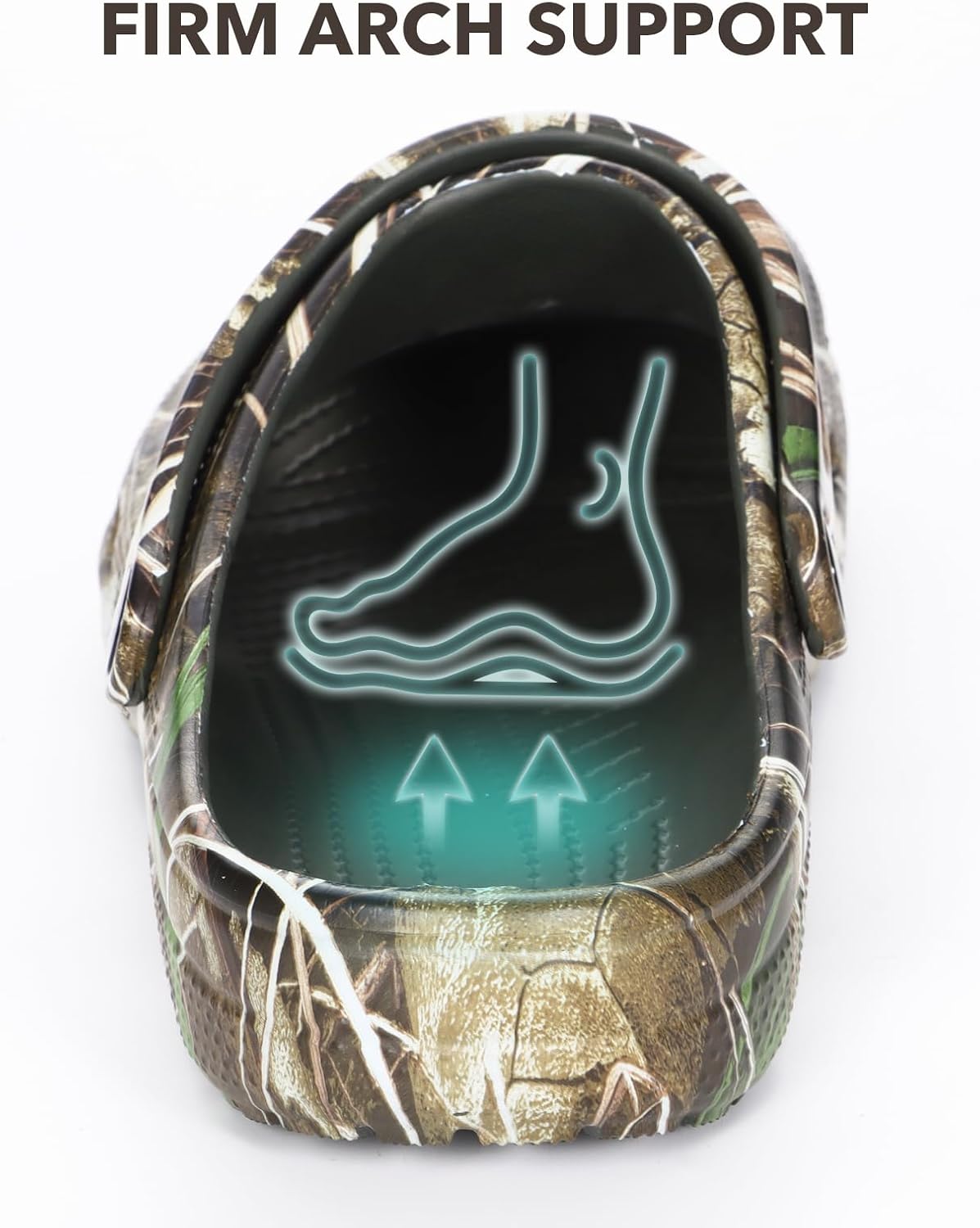 Мужские клоки 8 Fans Camo, садовые сандалии на лето, пляжная обувь, легкие дышащие, нескользящие повседневные тапочки, коричневый — фото 4