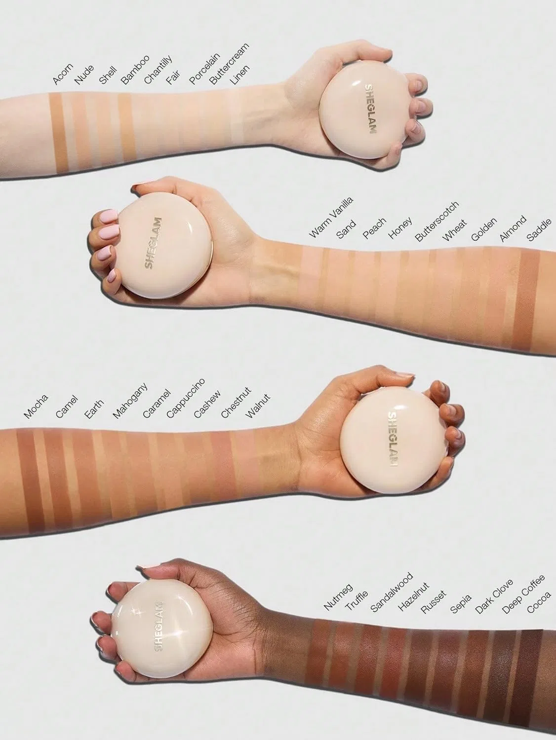 Тональная основа Sheglam Lock & Go Long-Lasting Cushion Foundation, 12 г, оттенок Porcelain — фото 4