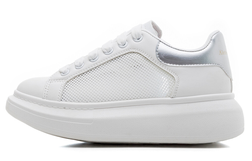 

Кроссовки RENBEN Skateboarding Shoes Unisex Low-top, белый/серебряный