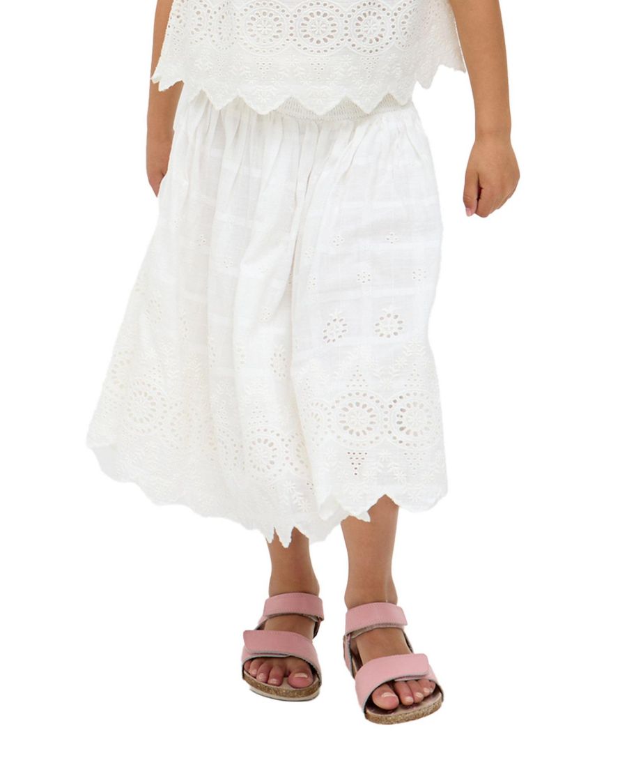 

Юбка Rufa в клетку с присборенной талией Raffya Kids, White