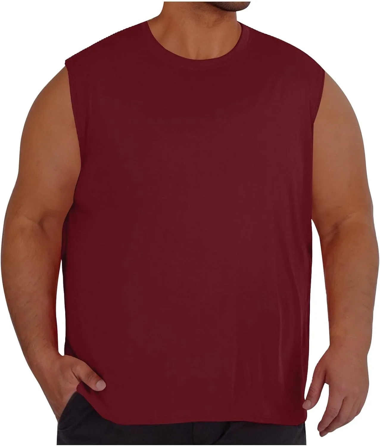 

Мужская летняя майка для спорта Casual Crew Neck без рукавов Plus Size
