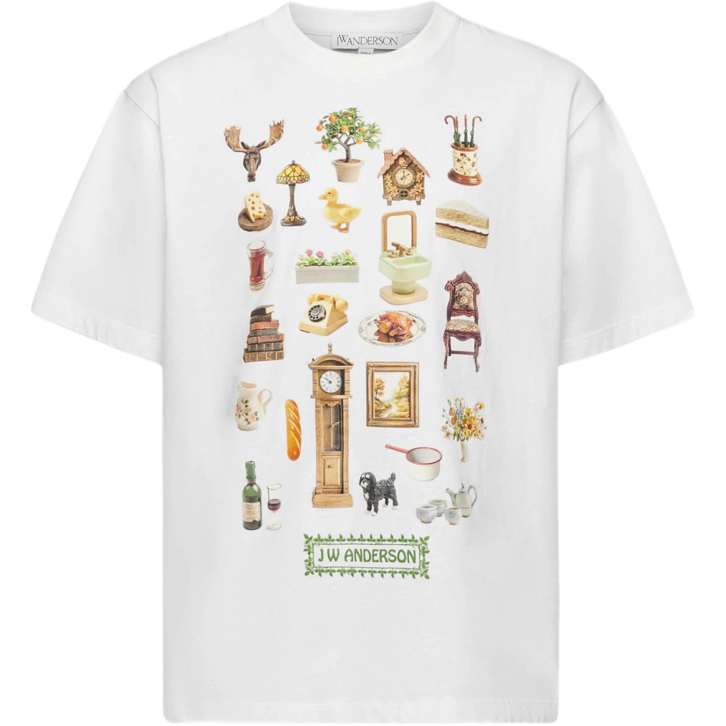

Футболка Diorama Printed JW Anderson белая