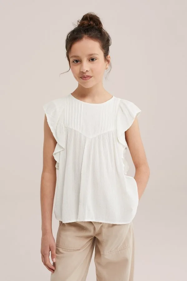 Блузка кремового цвета We Fashion, Off-White
