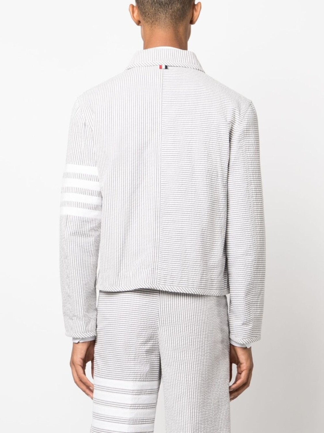 

Жакет из сирсакера с полосками 4-Bar Thom Browne, серый